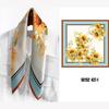 53cm Mulberry Silk Square Scarf: 100% Real Silk, Plain Crepe Satin, French Luxury, Light Print for Spring/Summer, Ideal for Business Gifts.