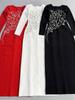 European Hand-Beaded Diamond Bodycon Long-Sleeve Banquet Bandage Dress