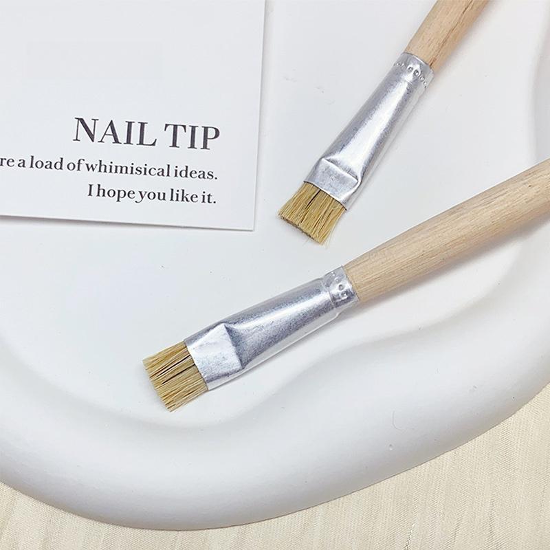 

Nail Pen Brush Hard Bristle Styling Brush Cleaning Brush With Wooden Handle Nail Tools