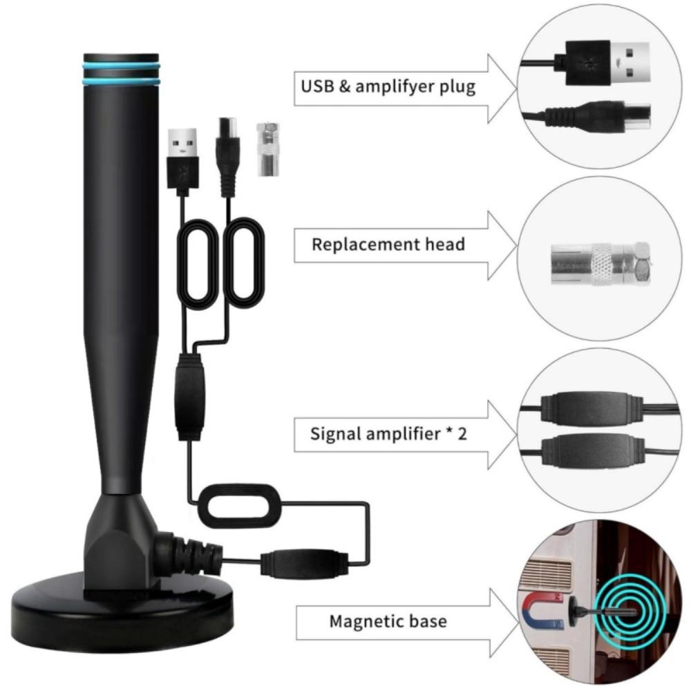 2025 New Indoor Digital TV Antenna Ground Wave Antenna Mini HDTV Antenna DV B-t2 Antenna