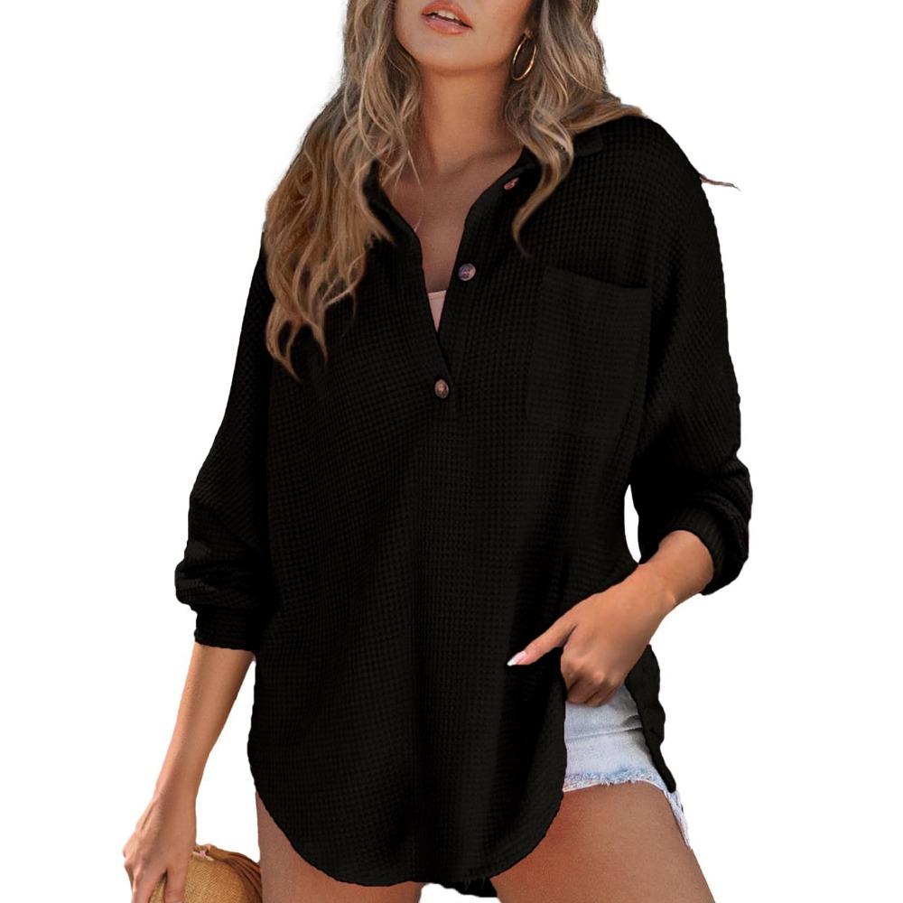 

Women s Long-Sleeve Shirts Fall/Winter Shirts Knit Tops Casual Blouses S