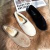 Fashion Chic Winter Fur Shoes Women 2025 Cotton Sneakers Woman Furry Flats Warm Plush Loafers Lambswool Moccasins Femme Large Size 34-43