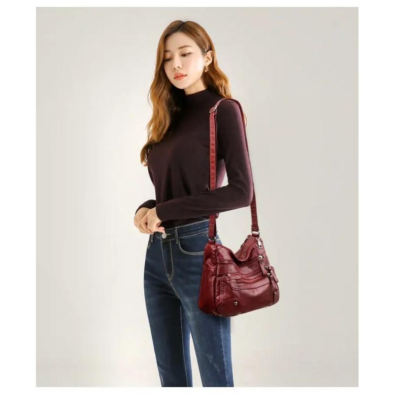 Bags For Women 2023 New Luxury Handbags Many Pocket Big Crossbody Bags Pu Leather High-Capacity Women Bags Designer Handbags