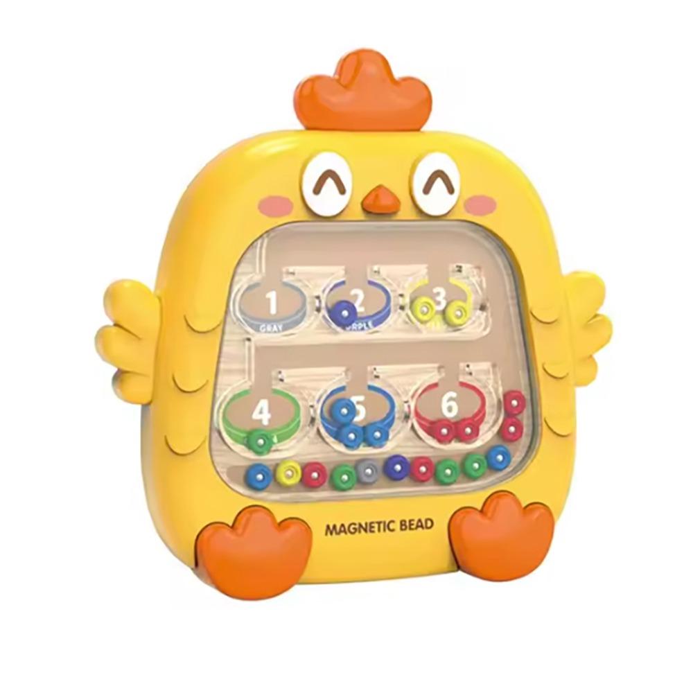 

Магніт у формі курки Блокнот для навичок дрібної моторики Головоломка Дошка для занять Kawaii Магнітна дошка для лабіринту жовтий