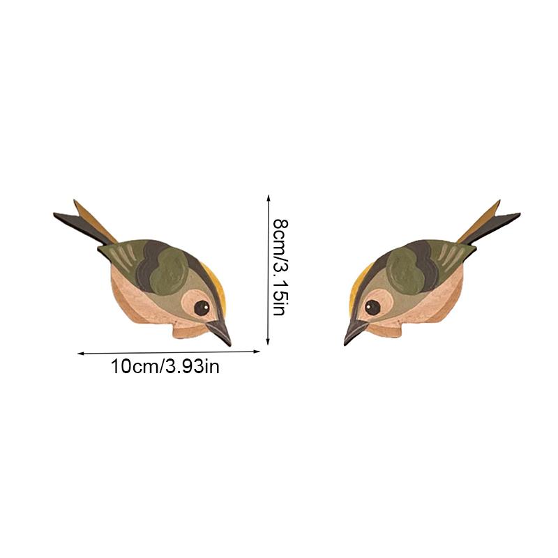 1 pár dřevěných rustikálních ptáčků nástěnné dekorace do obývacího pokoje barevné létající ptáky dekorace roztomilé domácí dekorace obrazy