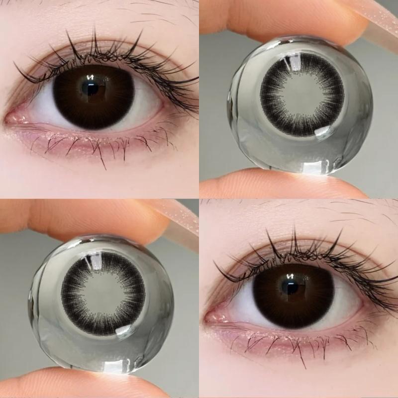 FUNSACHY 1 Pair Color Contact Lenses For Eyes Natural Gray Blue Beautiful Pupil Soft Natural Accessories Yearly Cosmetic Pupils