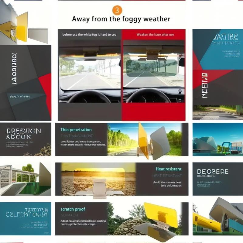Car Sun Visor Anti Glare Sun Visor Extender Anti-Dazzle Uv Blocking Sunshade Hd Day Night Driving Goggle Sun Shade