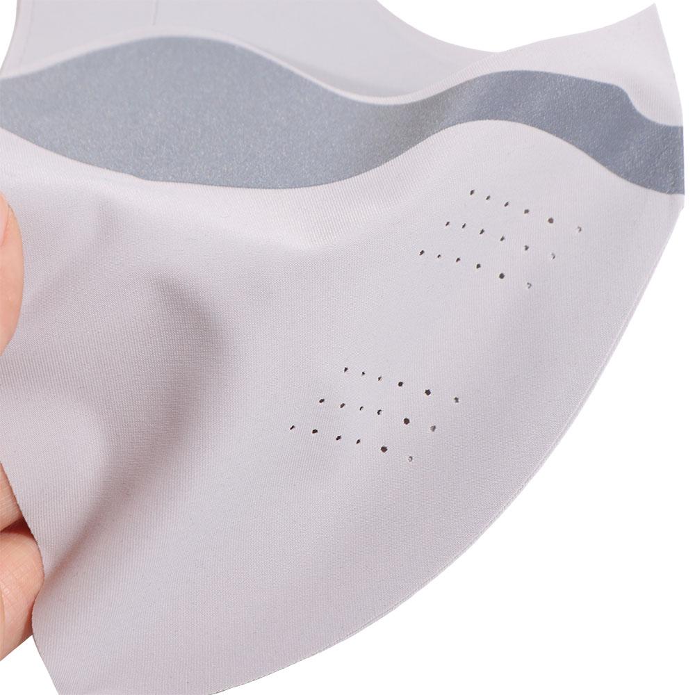 With Reflective Stripe Ice Silk Sunscreen Mask Solid Color Dustproof Cycling Face Cover Quick Drying Washable Face Veil Golf