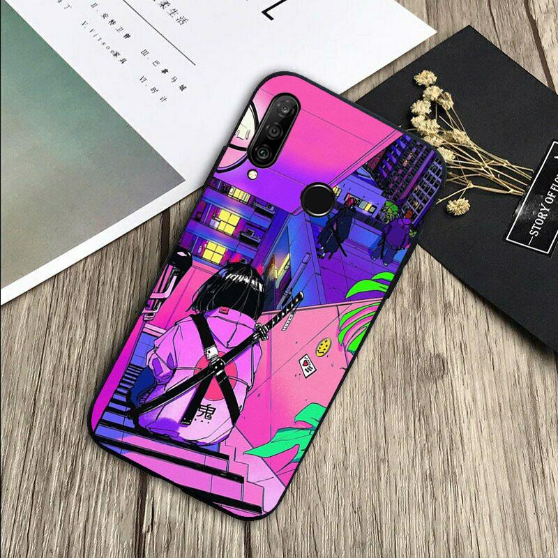Vaporwave Glitch Anime For Huawei Nova Y72 Y73 Y90 Y70 Y60 Y91 Y61 12s 12i 11i 8i 9 10 SE P40 Lite P60 P30 Pro Case