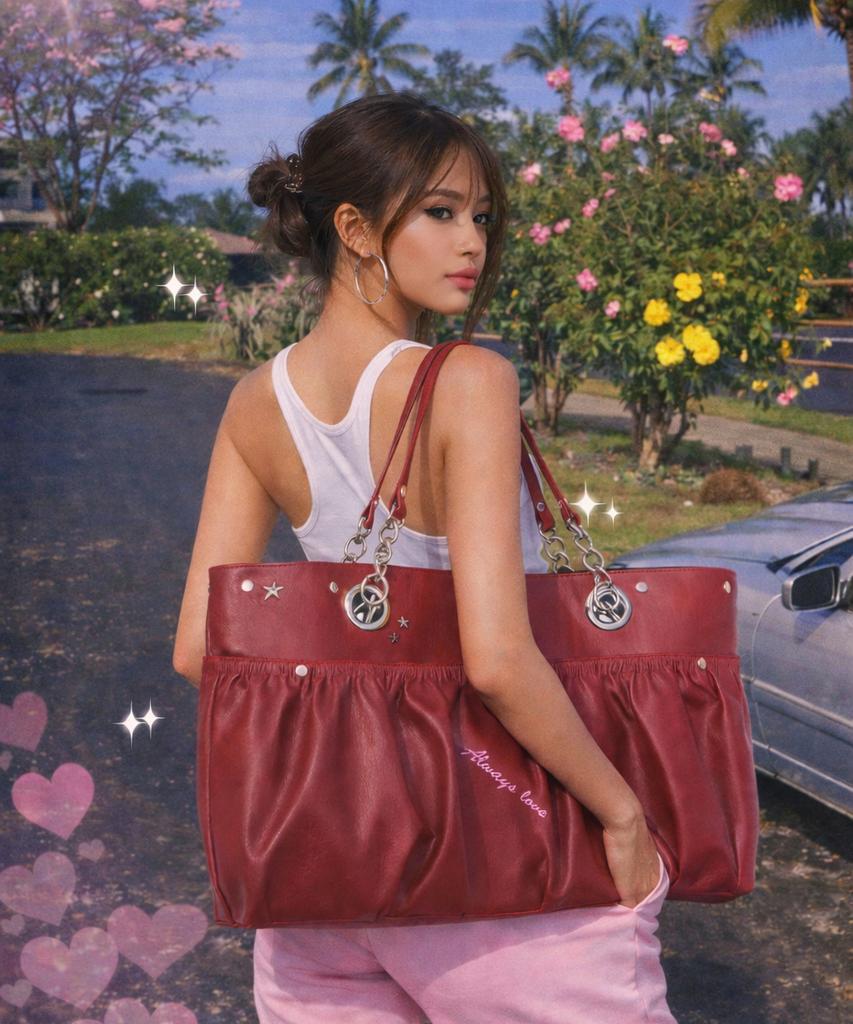 Ttmab Always Love Tote - Fishnet Stockings Red