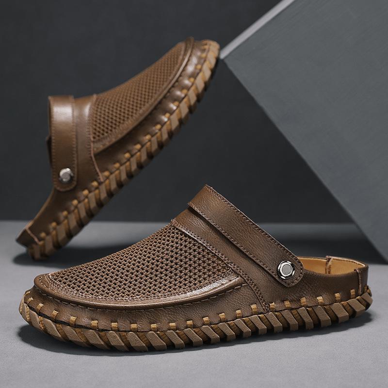 Men Breathable Sandals Casual Shoes New Summer Outdoor Concise Lightweight Beach Shoes Slippers Male Plus Size Sandals 39-46