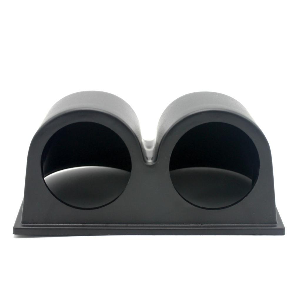 Black Auto Meter Gauge Pillar Bracket Dual Meter Dash Mount Pod Bezel Holder for 2 Inch Vehicle Gauges Kit
