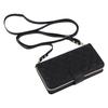 For iPhone 11 Case Leather Zipper Wallet Rhombus Phone Cover with Shoulder Lanyard