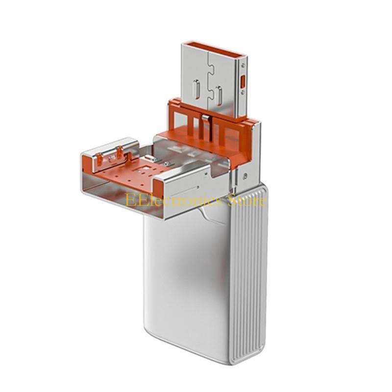B03C Type C to MicroSDs Card Reader, Easy File Access with Included USB Converters for PC Laptop