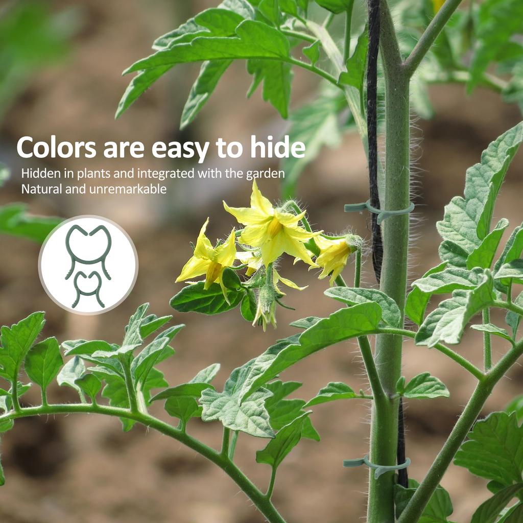 500 Pcs Plants Clip Plastic Garden Clamp Reusable Plant Climbing Wall Fixture Clips Rattan Vine Fixer Gardening Accessories