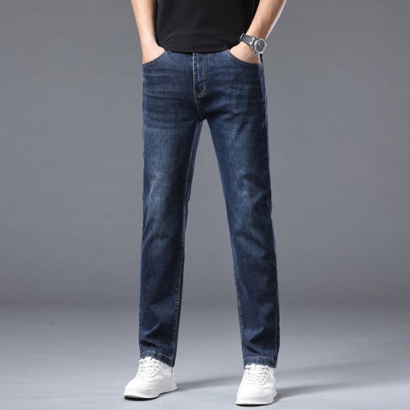 JYL Jeans men's business straight hair trousers novel universal elastic daily.