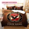 Custom Name Al Ahly SC Pattern Bedding Quilt Set  Home Decoration  Gift (1 * duvet cover + 2 * pillowcase  without core)