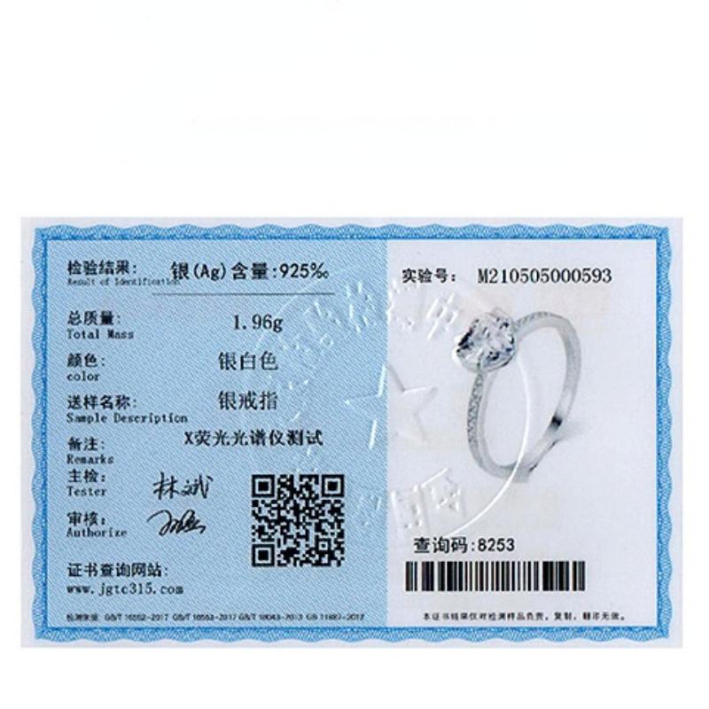 Tancise Classic 925 Sterling Silver  Zircon Ring Ladies Jewelry Wedding Promise Party Gift