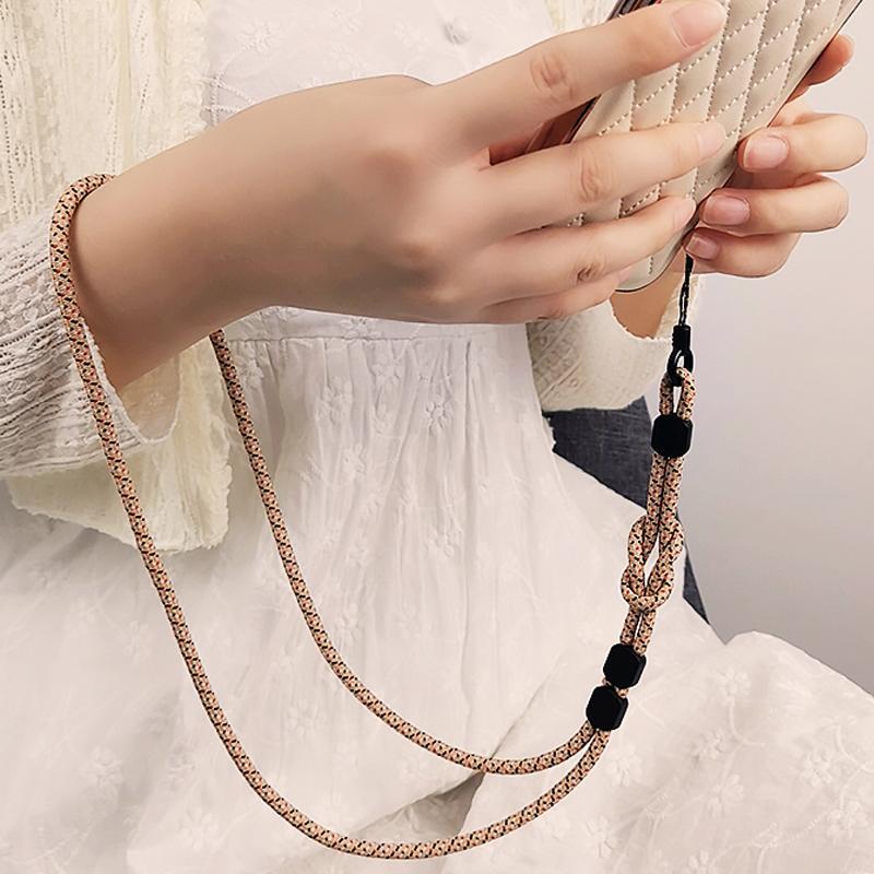 Long Neck Hanging Chain Hand-woven Mobile Phone Lanyard Strong Adjustable Dual-use Lanyard Phone Anti-lost Strap