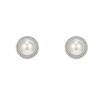 Elegant Korean-Style Pearl Stud Earrings - Versatile Geometric Circle Design