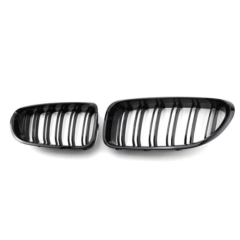 

Новый вид автомобильной решетки, передняя глянцевая 2-линейная двойная планка для BMW 6 серии F06 F12 F13 2012-2017 All Black