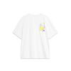 Li-Ning Honor Flower Theme Pattern Printed Round Neck Short Sleeve T-Shirt Unisex Tops Off-White AHST449-6