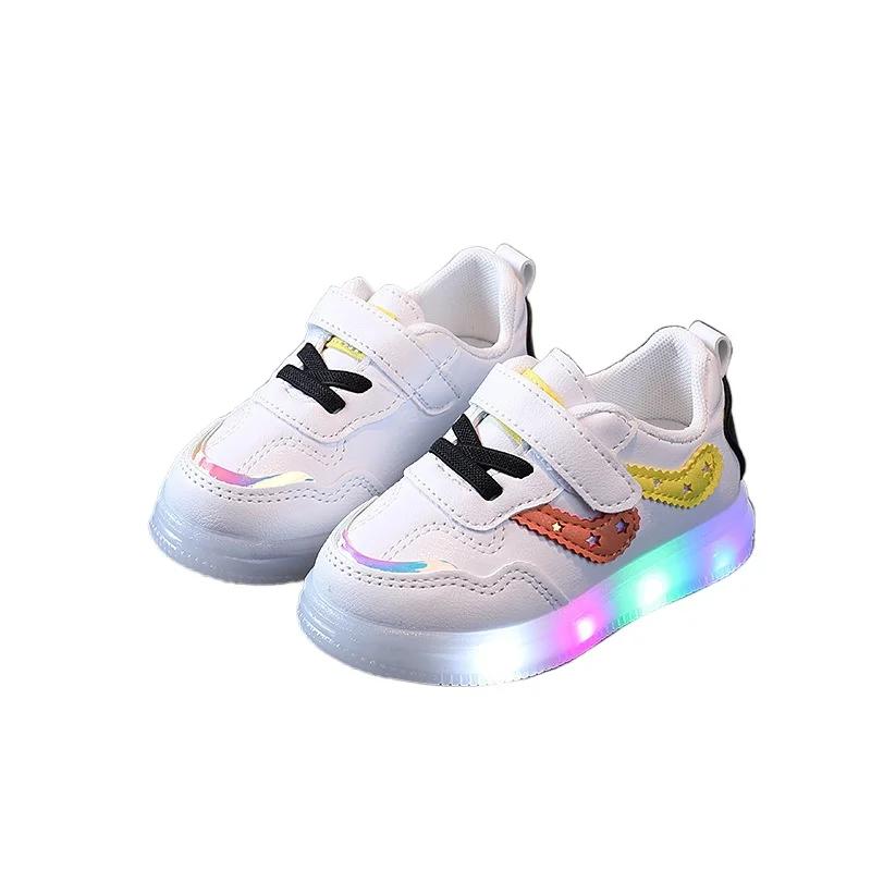 Scarpe da Ginnastica da Donna Moda Nuove Scarpe da Ragazza Illuminazione LED Scarpe da Ginnastica per Bambini Comfort Semplice Scarpe Casual per Bambini alla Moda Versatili Scarpe da Ginnastica da Uomo