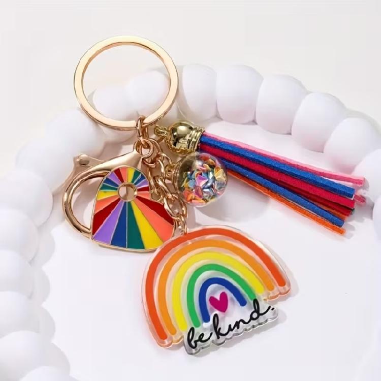 Charm Love Theme Keychain Tassels Detail Great As Friendship
