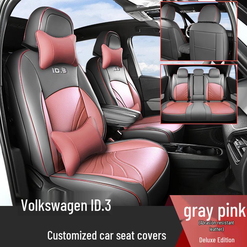 Custom Leather Seat Cushion Cover for ID.3 - Full Coverage, All Seasons