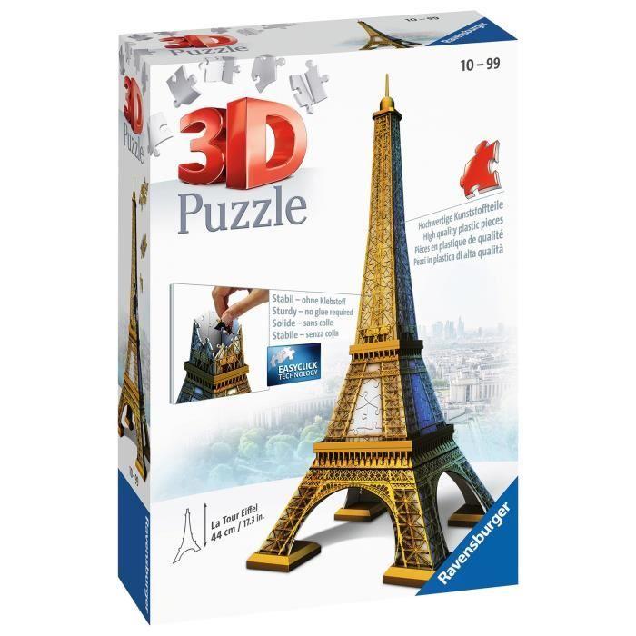 Puzzle 3D Tour Eiffel - Ravensburger - 216 pièces - sans colle - Architecture et monument