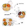 Shengjia 304 Stainless Steel Divided Cartoon Kids' Meal Plate
