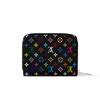 Louis Vuitton X Takashi Murakami Zippy Monogram Logo Zip Wallet Women wallet Black M13409