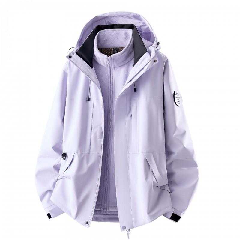 Men Women Winter Waterproof Windproof Hiking Jacket With Removable Down Liner Outdoor Camping Trekking Travel