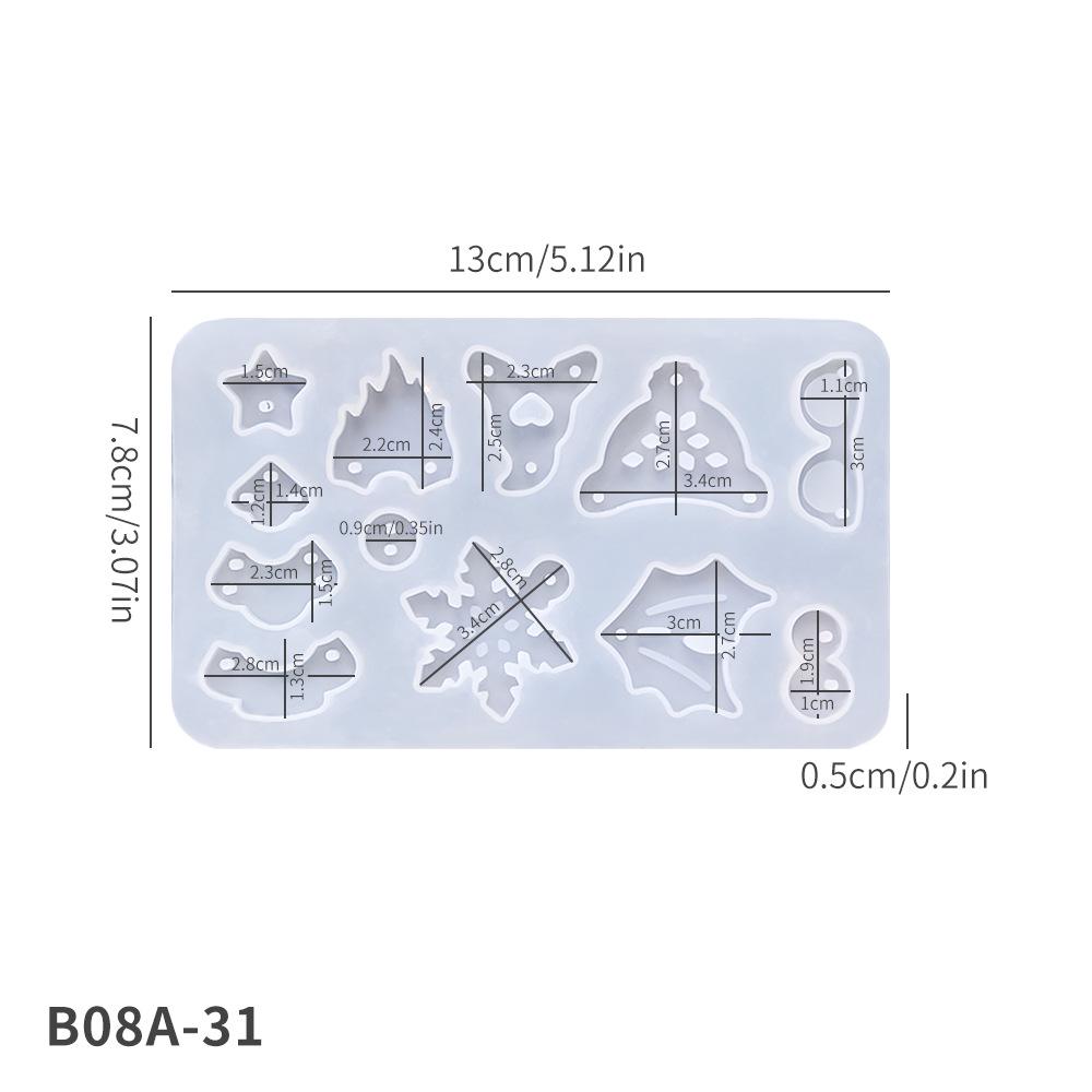 DIY Christmas Earrings & Pendant Silicone Mold - Tree & Snowflake Design
