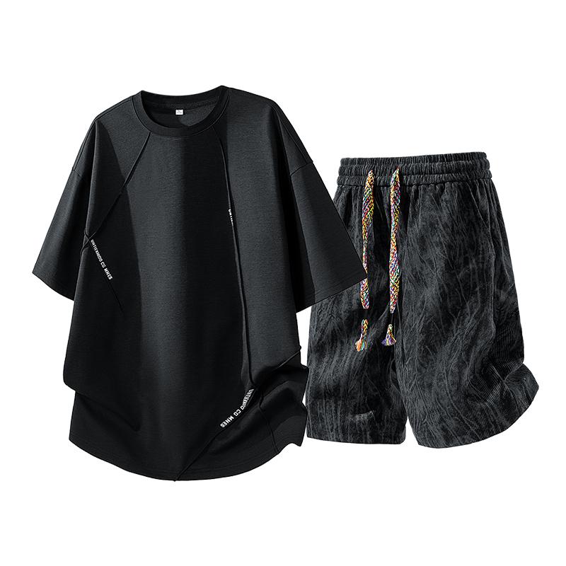 Breathable Loose Casual Suit Short-sleeved T-shirt Suit