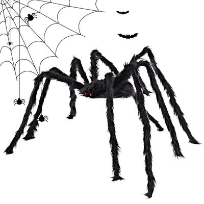 Giant Spider 78.7 Inch Spider Halloween Decor Hairy Creepy Props for Festival Garden Lawn Patio Door Haunted House Porch