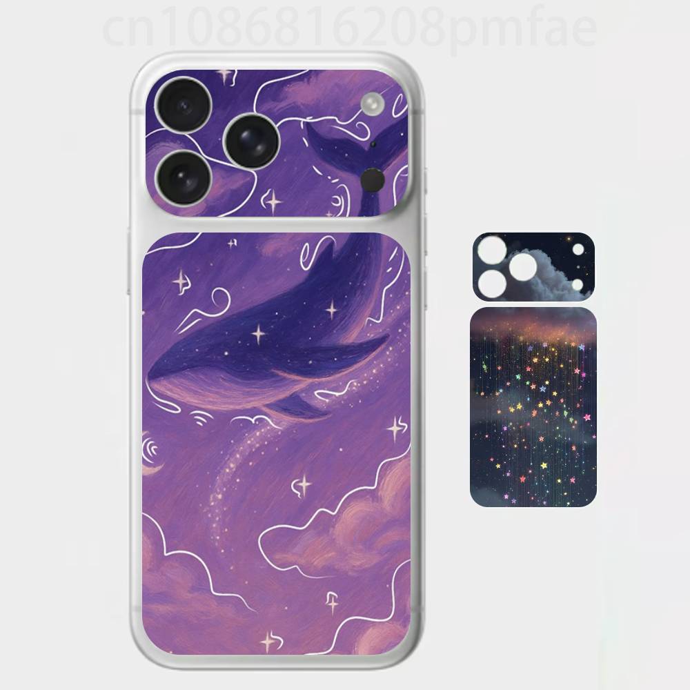 

Dreamy Starry Sky Premium Skin Wrap for iPhone 17 Pro/Max, Back Frame Camera Protective Decal (Not Case) iPhone17promax