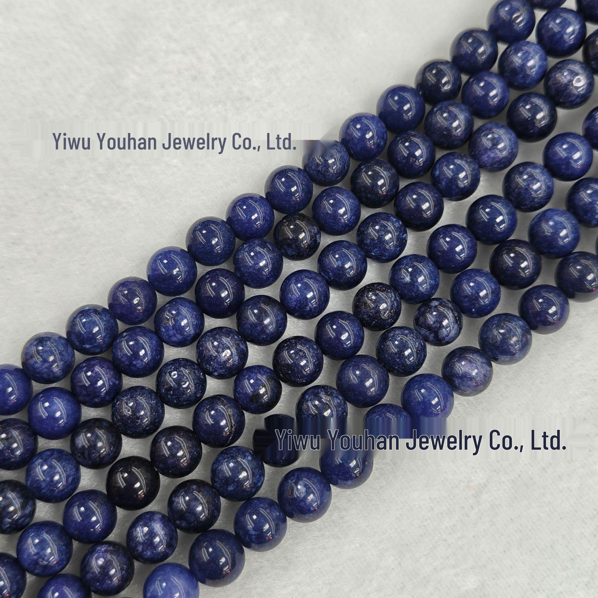 Круглые бусины из лазурита - Модные аксессуары для DIY-украшений 6mm, 38cm length, approx. 60 beads