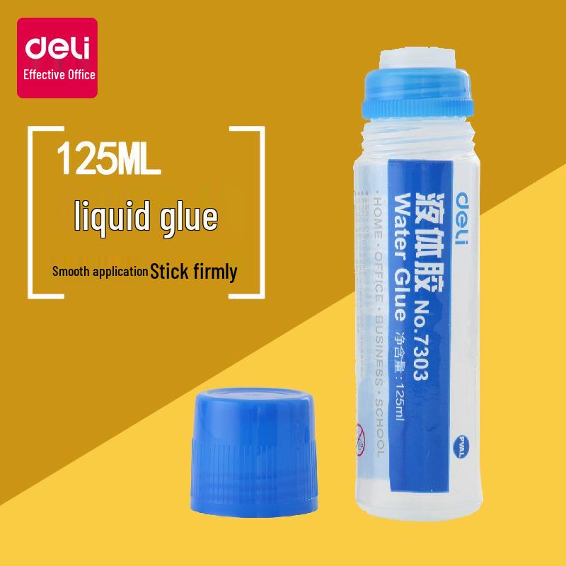 

Deli Office 7303 Liquid Glue - 125ml Strong, Safe, and Solid Sealing Glue Standard