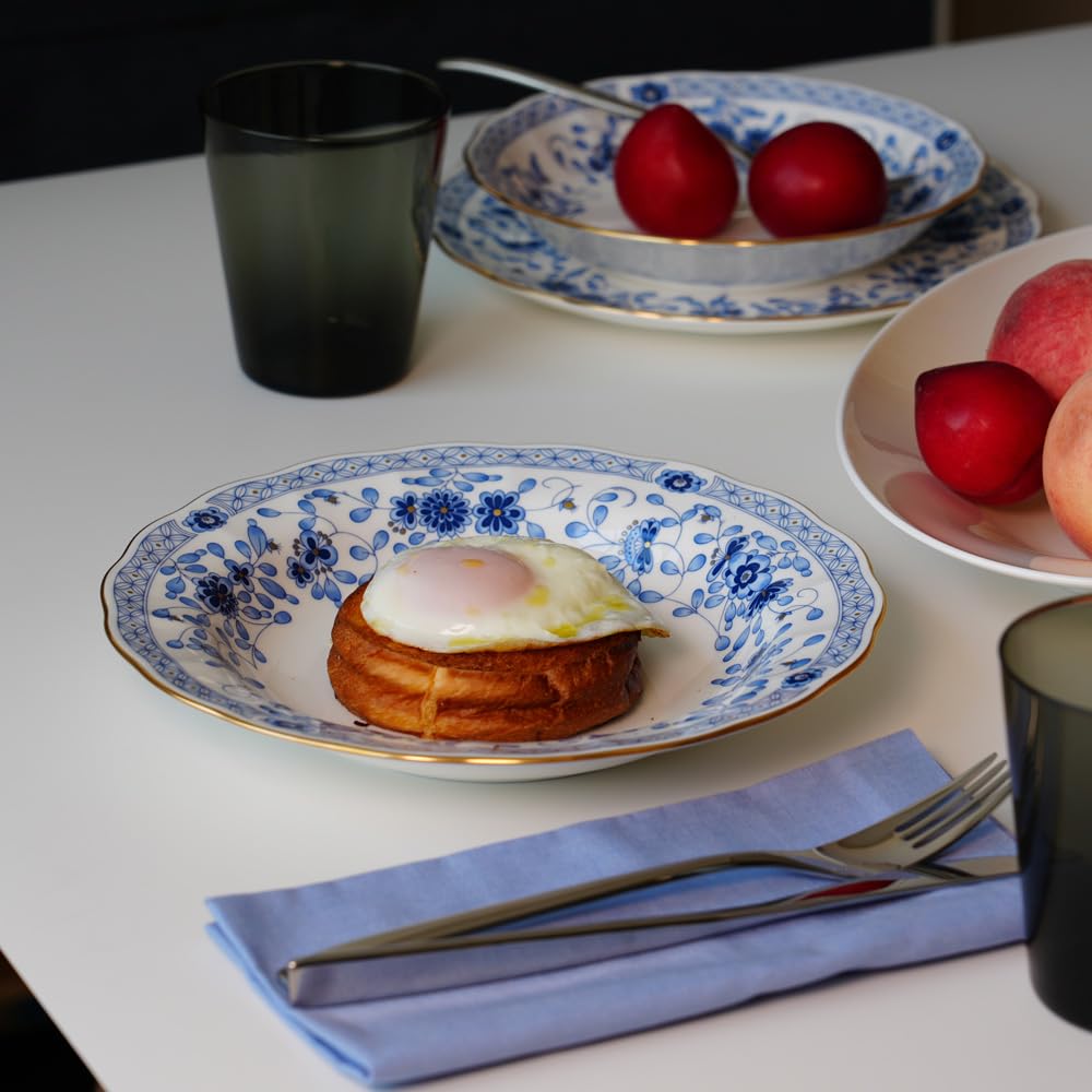 NARUMI Milano 23cm Rimmed Soup Plate, Bone China 9682-1506