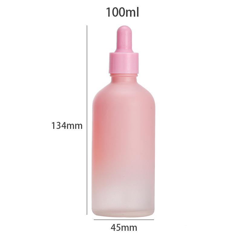 Pink Cherry Blossom Essence Bottle with Dropper and Frosted Lotion Spray Options