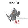 Medieval Military Noble Knights Building Blocks Figures Accessories Helmet Armor Shield Sword MOC Bricks Toys Friends Gifts