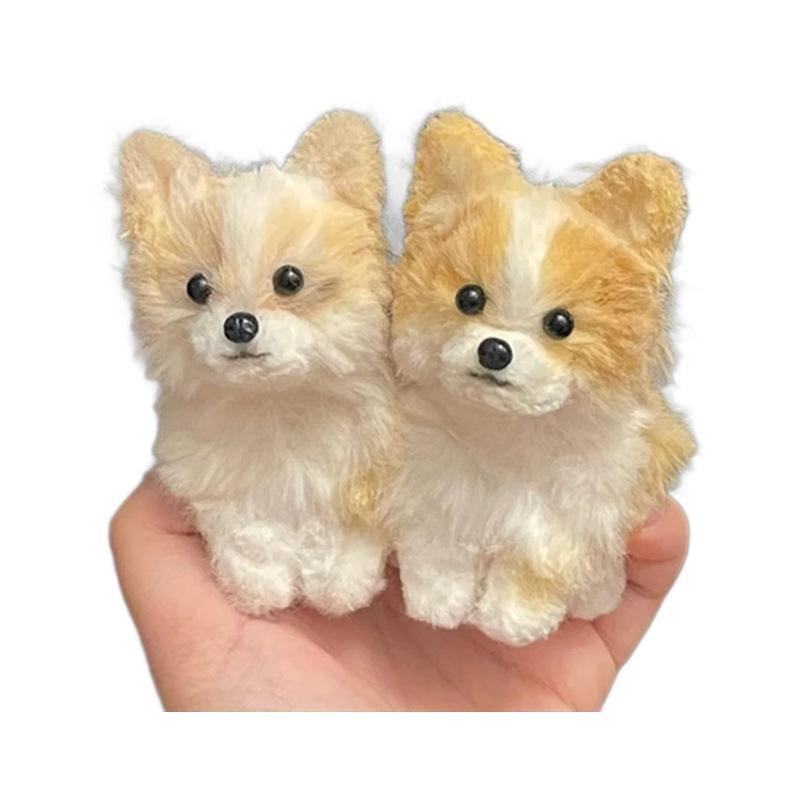 Uroczy Modny Twist Stick Piesek DIY Torba z Materiałami Ręcznie Robiona Pluszowa Lalka Dziewczynka Mały Prezent Shiba Inu Husky Ręcznie Robiona Torba z Materiałami