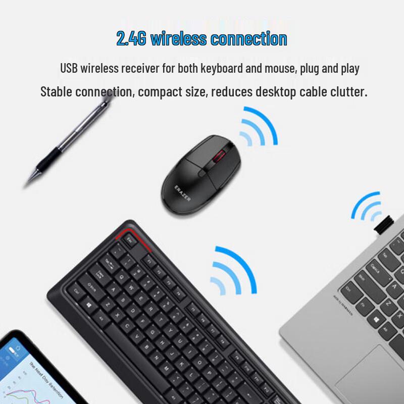 Lenovo KN201 2.4G Wireless Keyboard and Mouse Combo