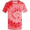 Summer new men's round neck 3D printed short sleeved t-shirt with digital multi-color tie dye