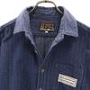 AT-DIRTY made in Japan Striped Pattern Long sleeve Denim shirt M Indigo Men's Used