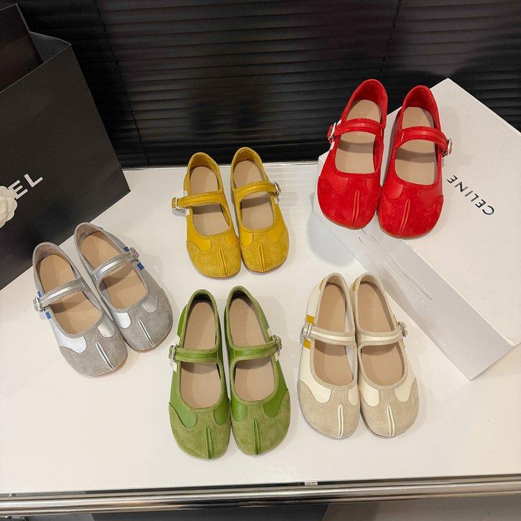 Fashion Fashion Tabi Ninja Shoes Women Flats Ballet Split Toe Ballerinas Ladies Round Heeled Loafers Tacones Female Moccasin Brand Mujer