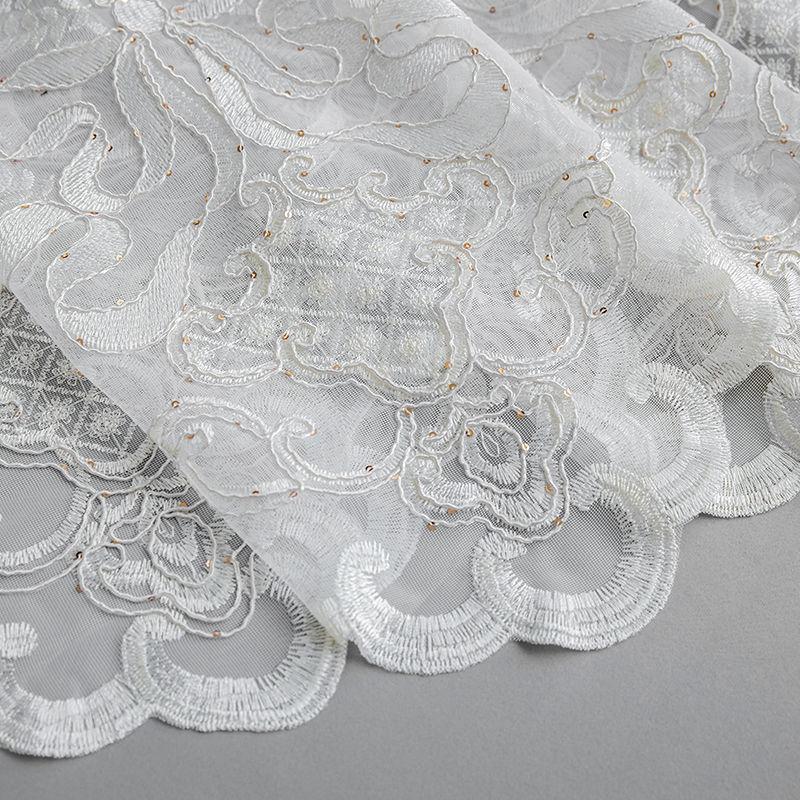 Verdunkelungsvorhang mit besticktem Blumenmuster und Ösen oben – UV-beständig, maschinenwaschbar, Stickerei, gefertigt für Schlafzimmer, Wohn- und Büroräume