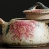 Chinese Traditional Handmade Flowers Ceramic Teapot Tea Pot Beauty Tea Infuser Kettle Travel Portable Tea Set Household Teaware