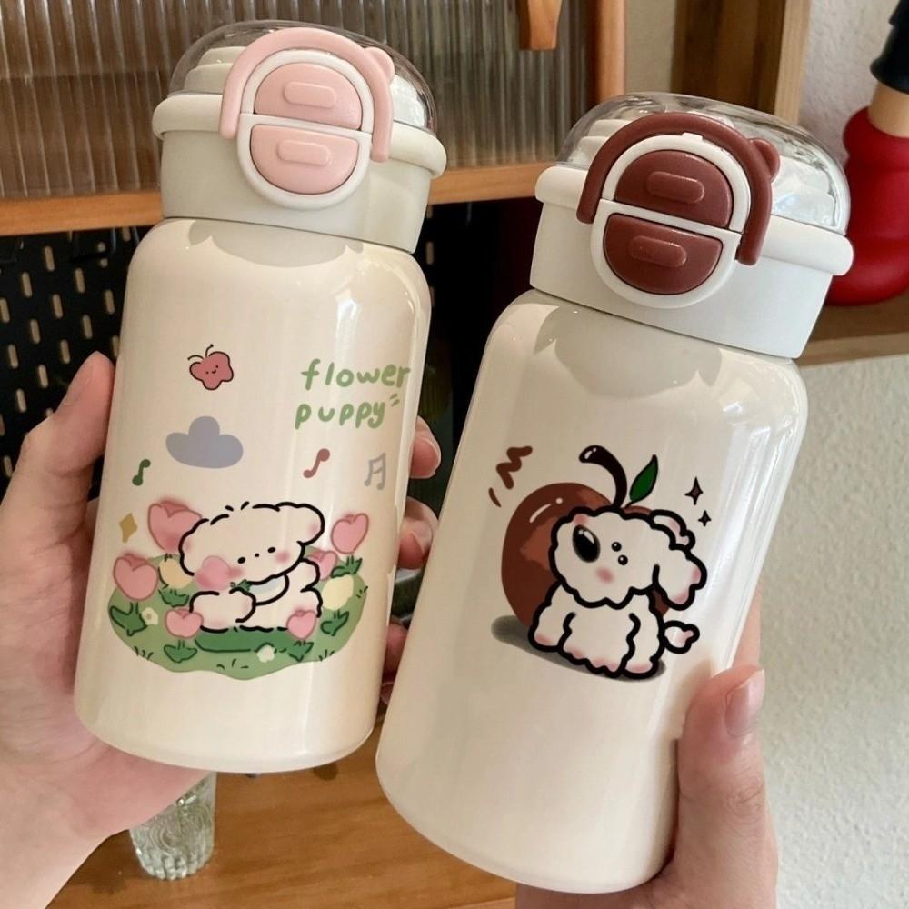 Cartoon Double Drinking Water Cup Leak Proof Water Bottle Drinkware Iced Coffee Cup  Gym